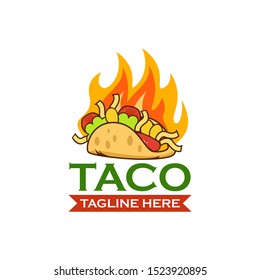 Taco logo template vector illustration Vector