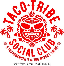 Taco Logo, Taco Tribe, Tequila, Mexico, Design, t-shirt, typography, vector, Retro, sublimation design,
