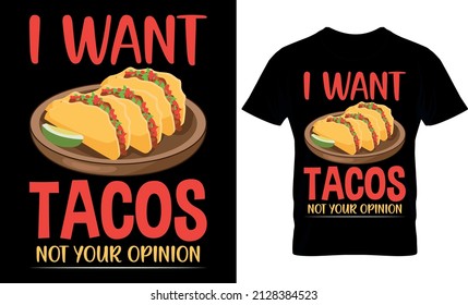 Taco Lover T shirt - Tacos T shirt Design Template