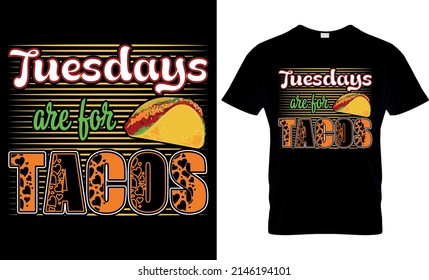 Taco Lover T-shirt Design, Mexican food, fast food, taco t-shirt print With colorful illustration, Funny Tacos decorative elements.