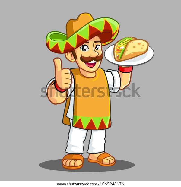 Taco Man Poncho Suit Stock Vector (royalty Free) 1065948176 