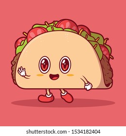 TACO mascot vector illustration. Marketing, brand, advertising design concept	