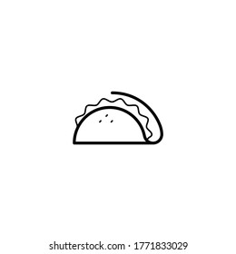 taco, mexican food icon vector illustration