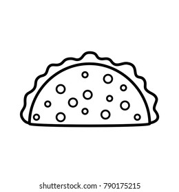 taco mexican food icon vector