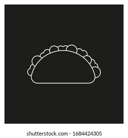 taco mexican food on white background