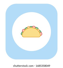 taco mexican food on white background