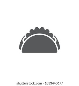 Taco mexican food vector icon isolated on white background