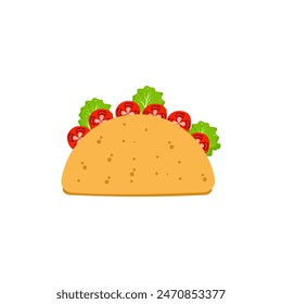 Taco mexican food vector illustration isolated on white background