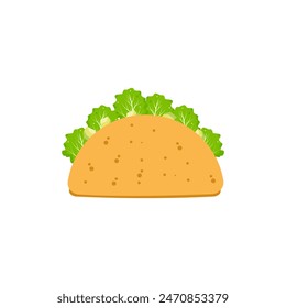 Taco mexican food vector illustration isolated on white background