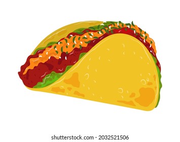taco mexican lunch icon isolated