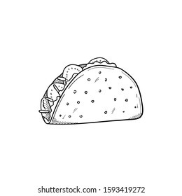 Taco Mexican - Vector Sketch