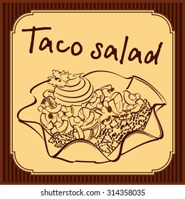 Taco Salad Vector