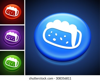 Taco Sandwich on Blue Round Button