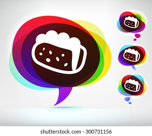 Taco Sandwich on Colorful Speech Bubble