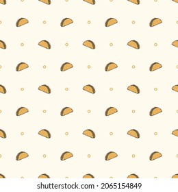 Taco Seamless Pattern Background Vector