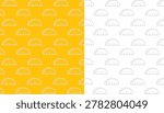 Taco Seamless Pattern. Hand Drawn Mexican Food Background. Minimal Doodle Style.