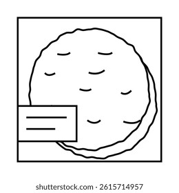 taco shells line icon vector. taco shells sign. isolated contour symbol black illustration