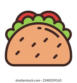 Logotipo del símbolo de la línea simple de Taco