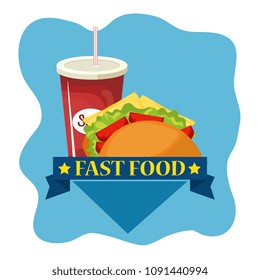 taco and soda fast food