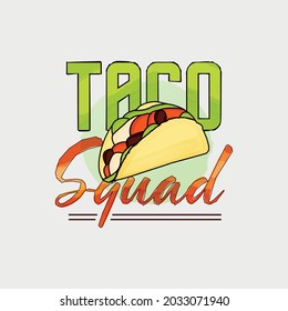 ilustración vectorial del taco squad