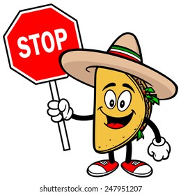 Taco with Stop Sign