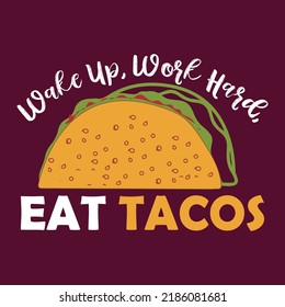 Taco T Shirt Design Image