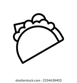 Taco - Thin line icon - Food Icon - EDITABLE STROKE - EPS Vector