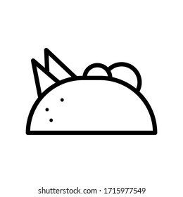 Taco thin line icon isolated on white background EPS Vector