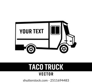 Taco Truck Illustration Vector Collection Set, Eye-Catching Taco Truck Vector Illustration for Themed Parties, Food Blogs, and Merchandising Isolated Outline Icon Set.