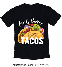 Taco t-shirt design for taco t-shirt lover