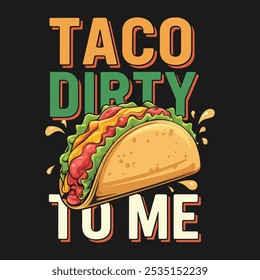 Taco T-shirt modelo de design taco amante taco partido taco