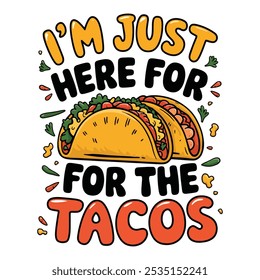 Taco T-shirt design template taco lover taco party