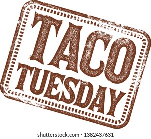 Taco Tuesday Mexican Restaurant Stamp