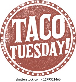 Taco Tuesday Restaurant Promotion Sign Stamp