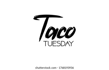 Taco Tuesday. Vector illustration. Promotion sign graphic ptint. Traditional mexican cuisine