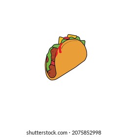 Ilustración del diseño del logotipo de arte del vector Taco