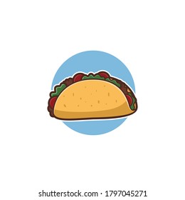 Taco Vector Cartoon Isolated - Foods and Drinks Illustration Cartoon Style.