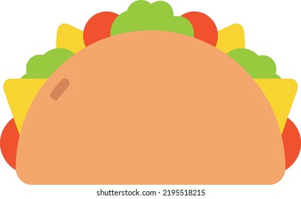 taco vector concept on white background. isolated illustration icon