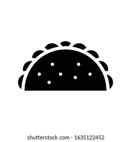 Taco vector, fast food related solid style icon