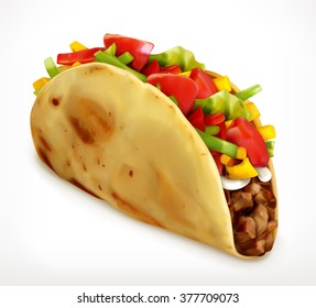 Taco, vector icon