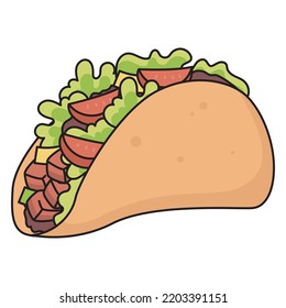 Icono del vector del taco para uso comercial