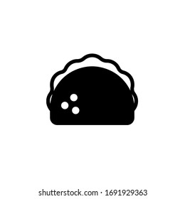 Taco vector icon design on white background