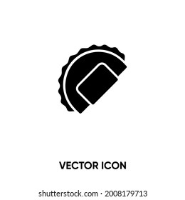 Taco vector icon. Modern, simple flat vector illustration for website or mobile app. Mexican food symbol, logo illustration. Pixel perfect vector graphics	