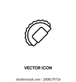 Taco vector icon. Modern, simple flat vector illustration for website or mobile app. Mexican food symbol, logo illustration. Pixel perfect vector graphics	
