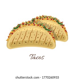 Taco vector icon.Cartoon vector icon isolated on white background taco.