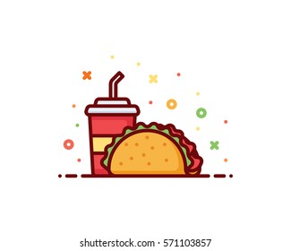 Taco vector illustration