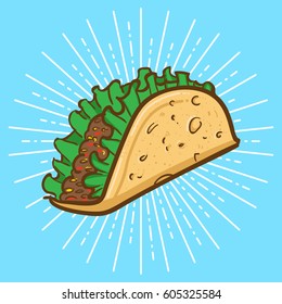 Taco vector illustration