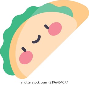 taco vector on white background. isolated Vector icon