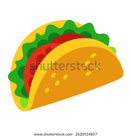 Taco vector on white background