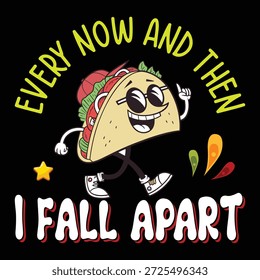 Vetor de taco Retro vintage tipografia t shirt design.